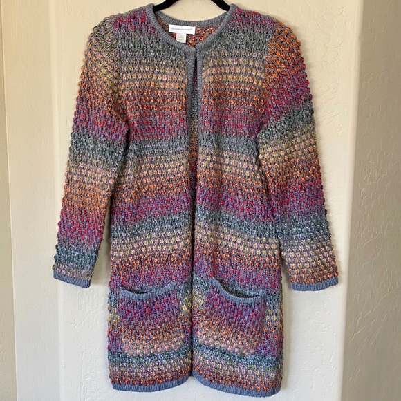 Christopher & Banks Sweaters - Soft Chunky Multicolor Knit Cardigan